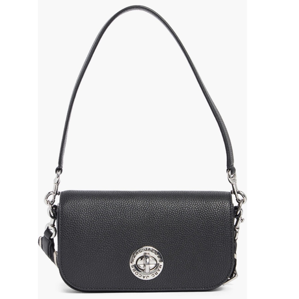 Marc Jacobs, Black Leather Signet Turnlock crossbody/Shoulder Bag - Picture 3 of 11